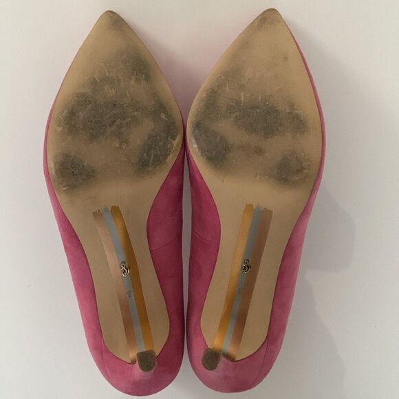Sam Edelman Hasel Suede Pumps in Pink Confetti Shoes Size 8 - Picture 11 of 13
